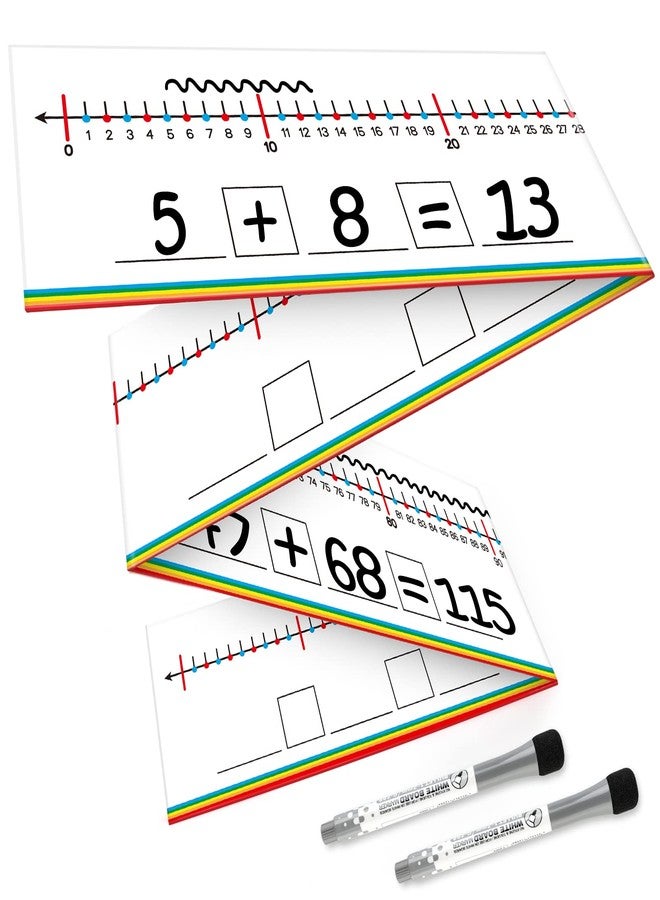Aizweb 0-120 Dry Erase Number Line Board,Addition & Subtraction Game,Desk Whiteboard Number Chart Math Manipulative Game for Kid Age 4-8,Educational Learning Game for Kindergarten 1st Grade Homeschool - Image 1